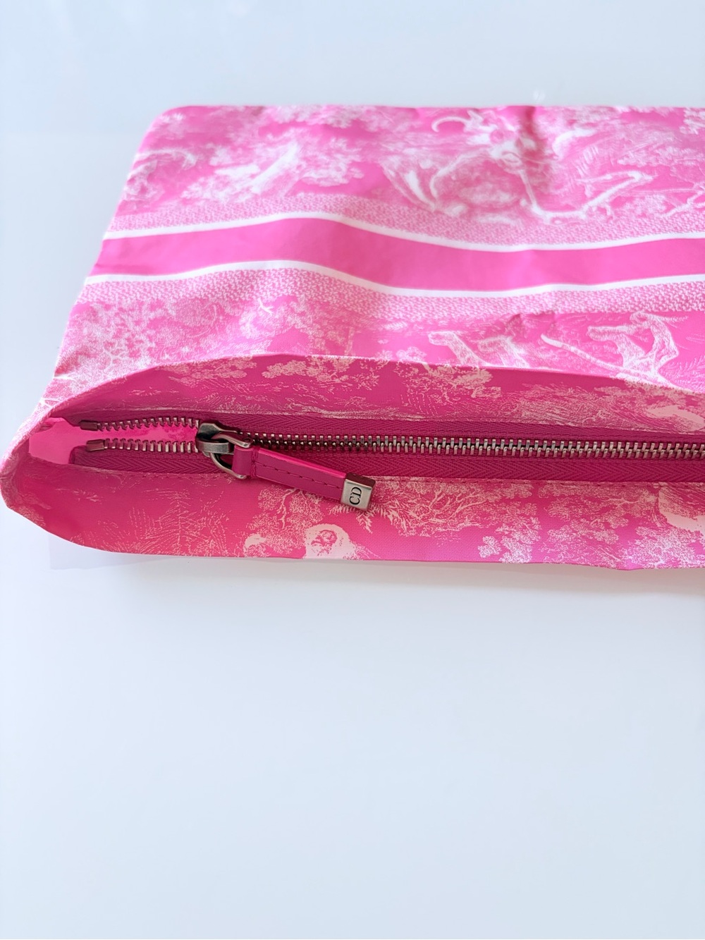 Christian Dior Pink Toile Pouch - Picture 3 of 9